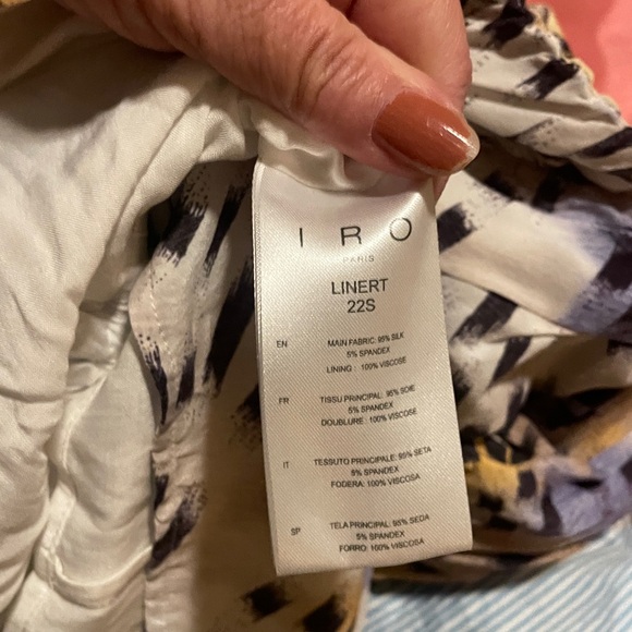 IRO Linert romper  in purple and ocher animal print size 36 small - Picture 7 of 7